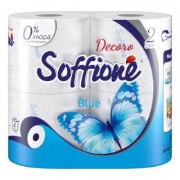 Т/б Соффионэ Decoro Blue 2сл 4шт (10)