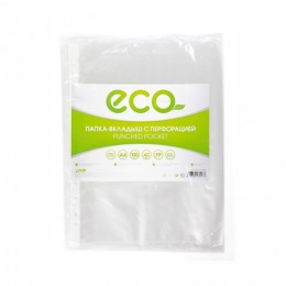 Файл Прозрачный д/Скоросшивателя А4 40мкм ECO Hatber (100) 525196