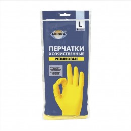Перчатки Авиора Хозяйственные Резиновые размер Л (120) 402-568